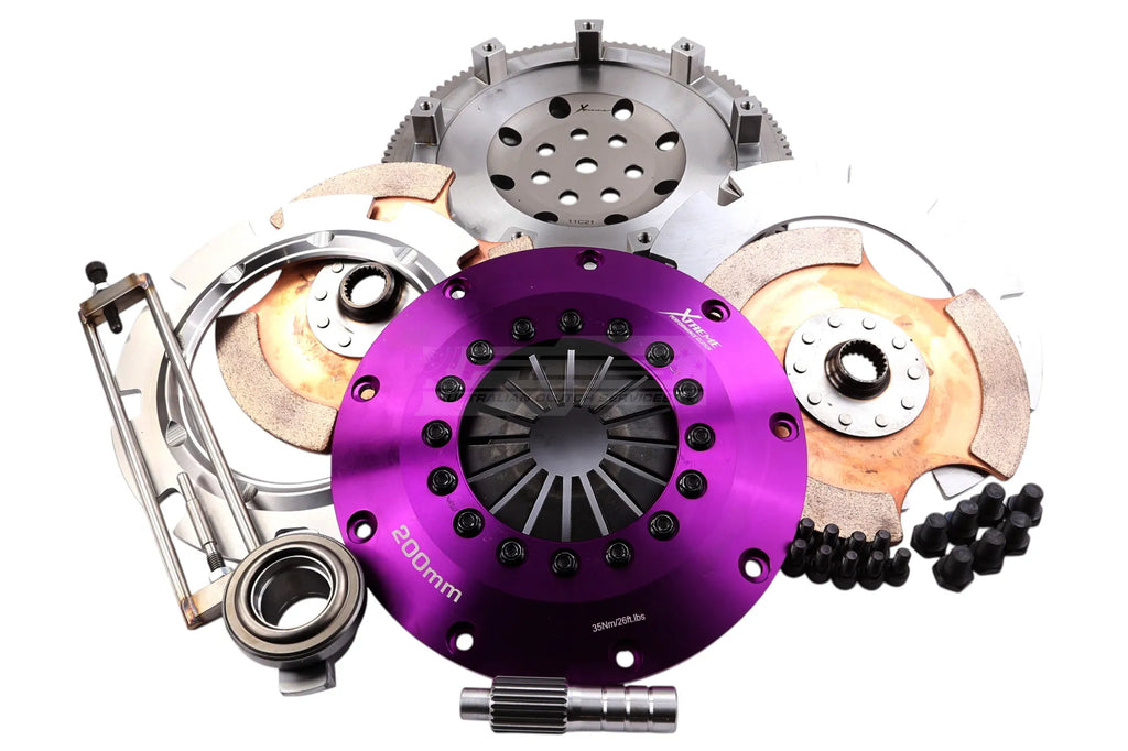 Evo 5/6 200mm Rigid Ceramic Twin Plate Clutch Kit Incl Flywheel