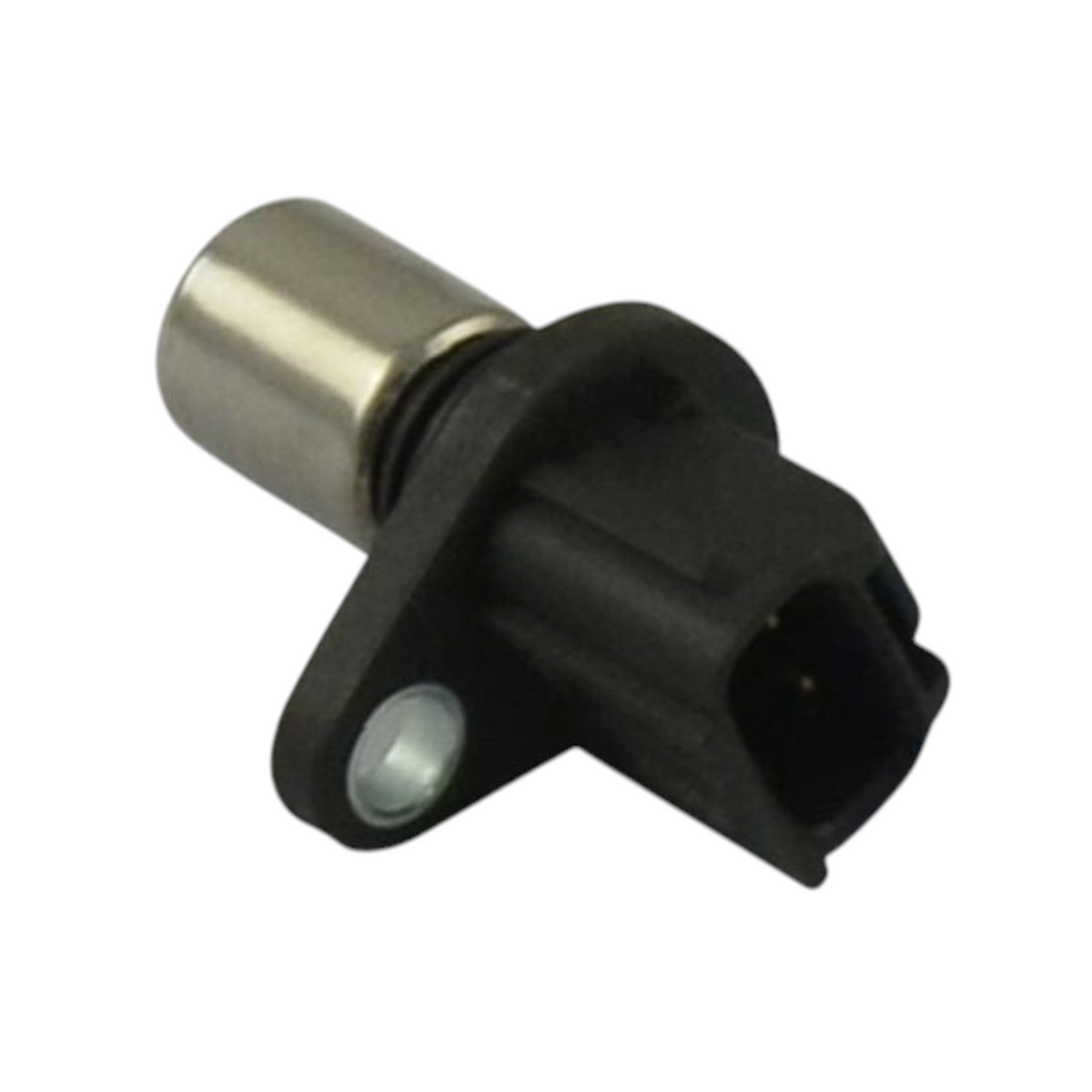 Rising Sun Imports automotive crankshaft position sensor with a black plastic housing and metallic cylindrical tip.