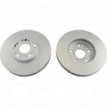 Rising Sun Imports silver cast iron automotive disc brake rotor set with precision-balanced design for performance.